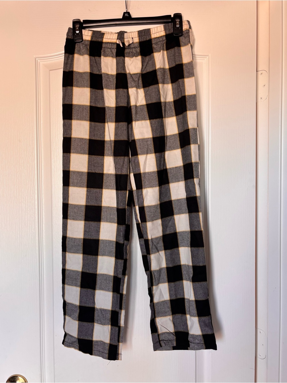 Cat & Jack White Black Plaid Pajama Pants Bottoms youth XL 14 NWT
